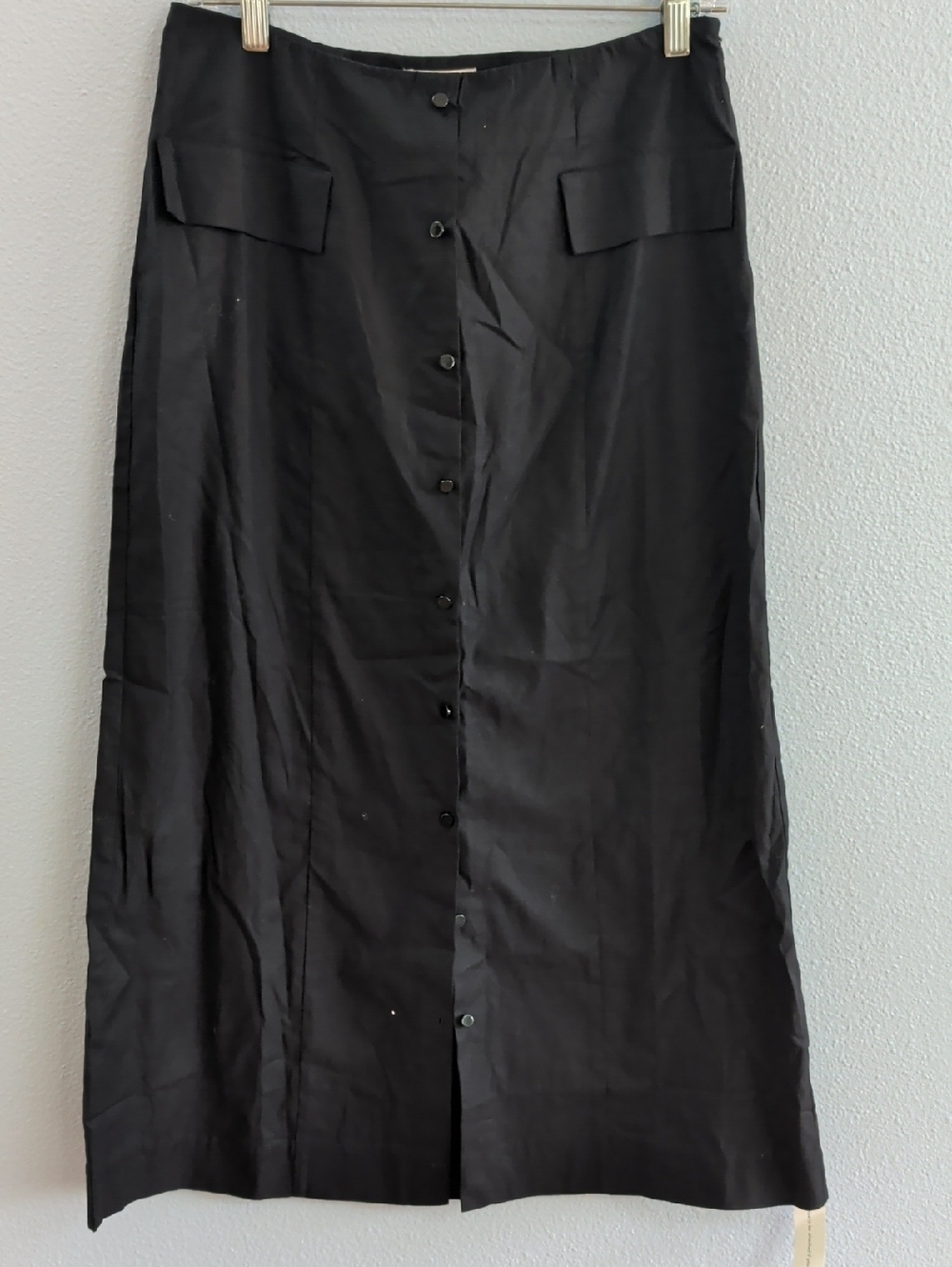 Reformation Marcie SKIRT ONLY Black Button-Front Maxi Skirt